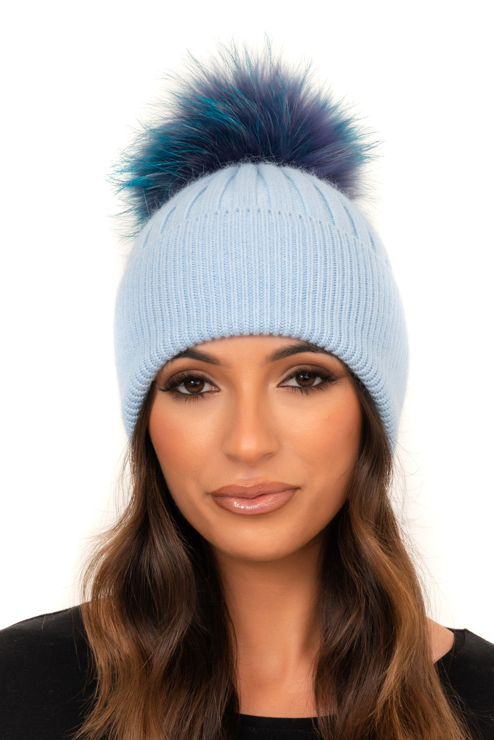 Light blue shop bobble hat
